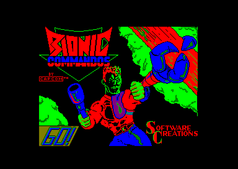 screenshot of the Amstrad CPC game Bionic commando