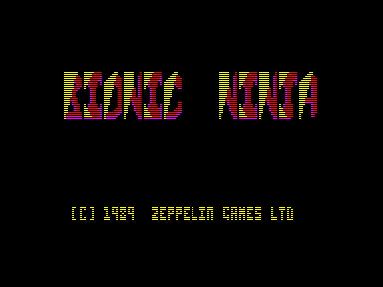 screenshot of the Amstrad CPC game Bionic ninja