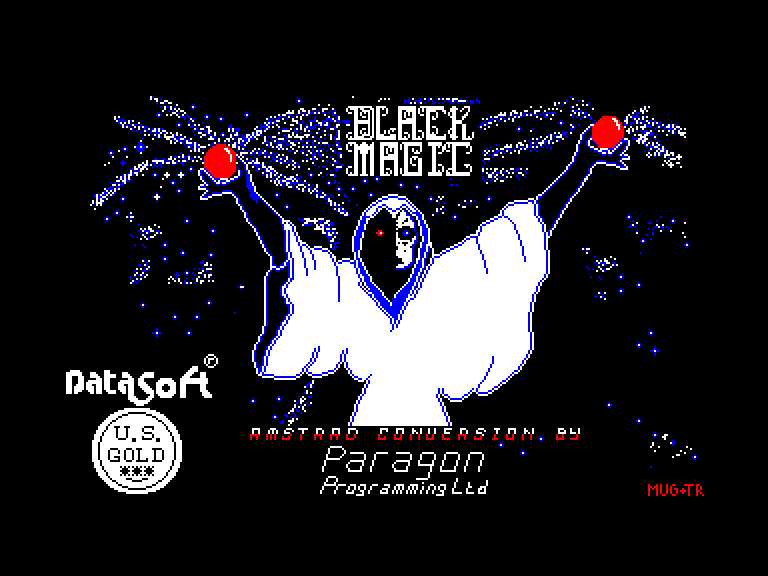 screenshot of the Amstrad CPC game Black Magic