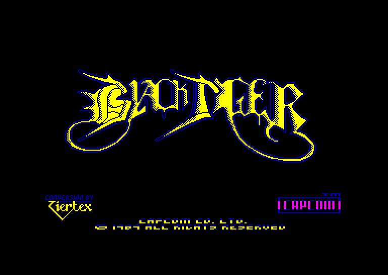 screenshot of the Amstrad CPC game Black tiger