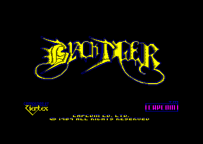 screenshot of the Amstrad CPC game Black Tiger