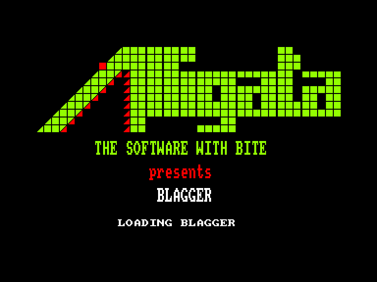 screenshot of the Amstrad CPC game Blagger