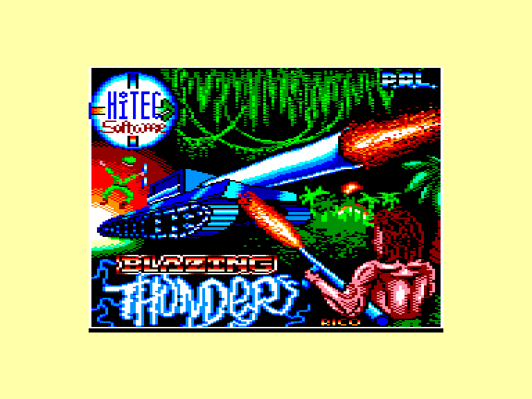 screenshot of the Amstrad CPC game Blazing Thunder