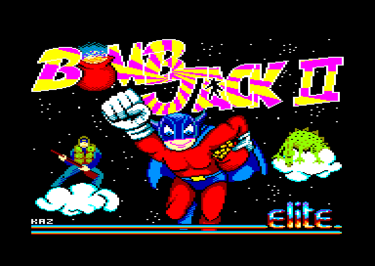 screenshot of the Amstrad CPC game Bomb Jack II