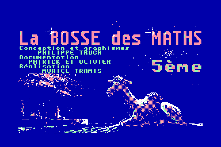screenshot du jeu Amstrad CPC Bosse des Maths 5eme (la)