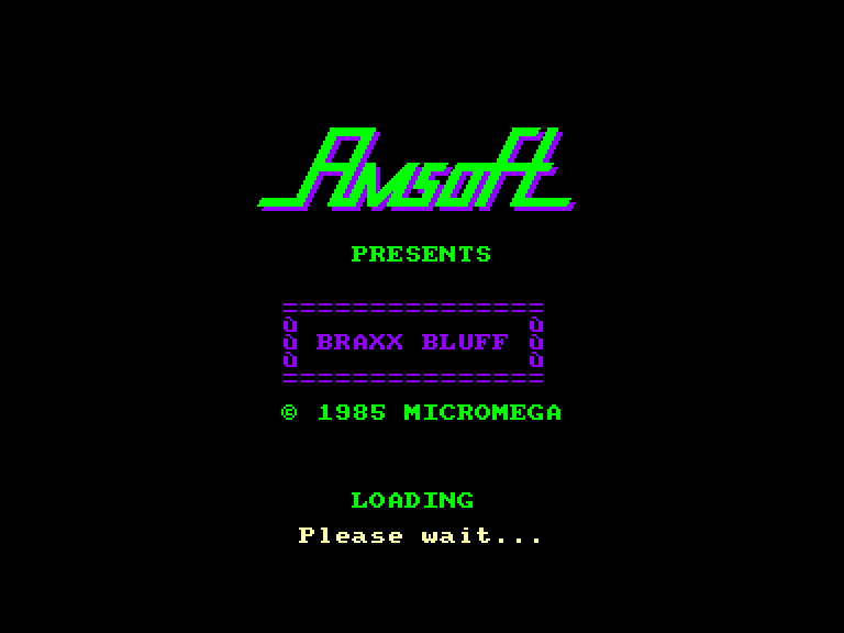 screenshot of the Amstrad CPC game Braxx bluff