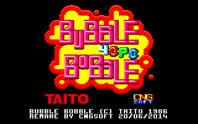 screenshot of the Amstrad CPC game Bubble Bobble 4 CPC