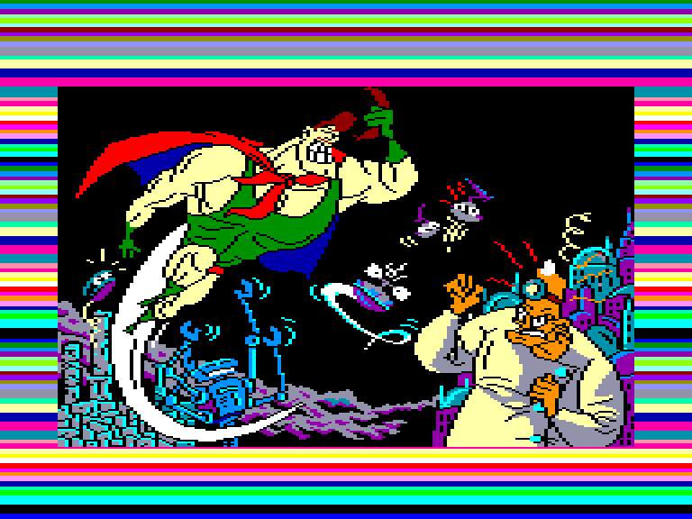 screenshot of the Amstrad CPC game Capitan Sevilla