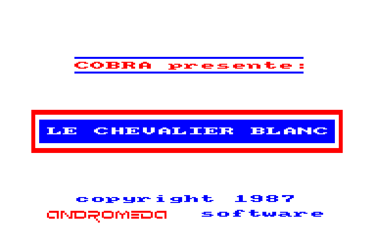 screenshot du jeu Amstrad CPC Chevalier Blanc (le)