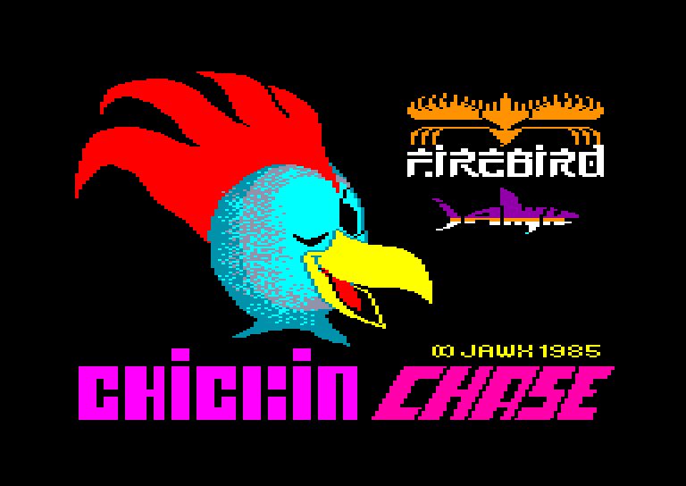screenshot of the Amstrad CPC game Chickin chase