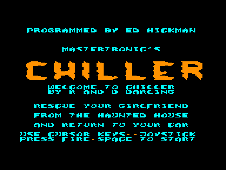 screenshot of the Amstrad CPC game Chiller
