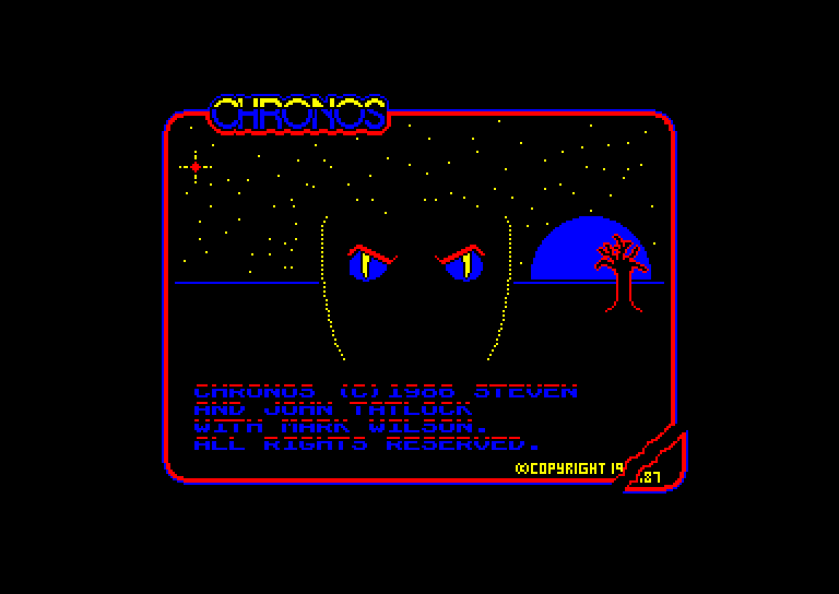 screenshot du jeu Amstrad CPC Chronos