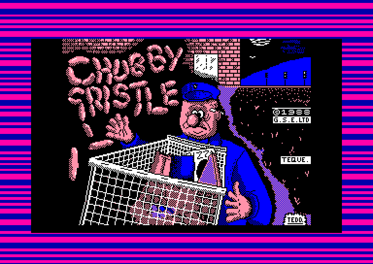 screenshot of the Amstrad CPC game Chubby gristle