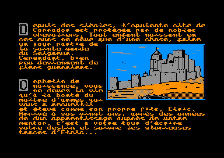 screenshot of the Amstrad CPC game Citadelle
