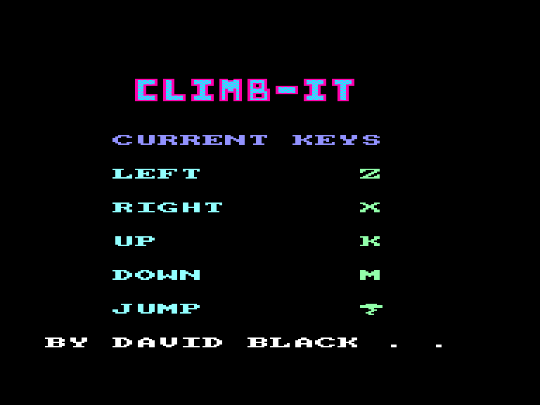 screenshot of the Amstrad CPC game Climb-It