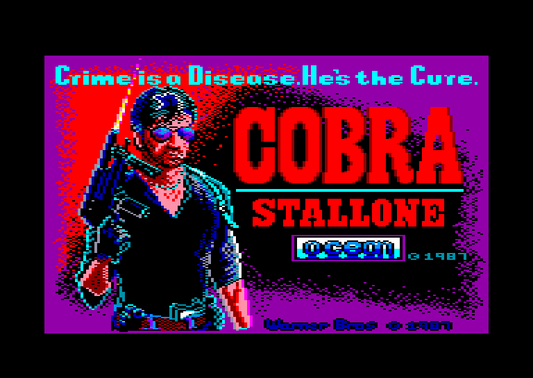 screenshot of the Amstrad CPC game Cobra Stallone