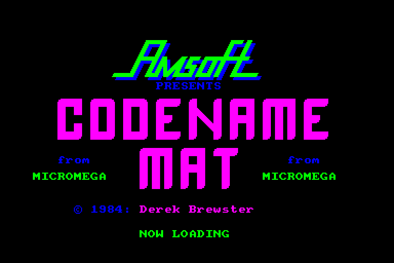 screenshot of the Amstrad CPC game Codename Mat 3D