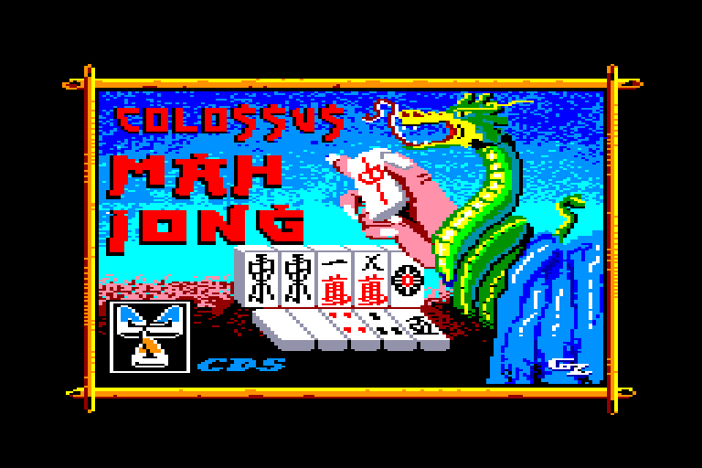 screenshot of the Amstrad CPC game Colossus mah jong