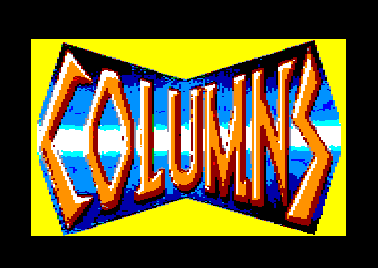 screenshot of the Amstrad CPC game Columns
