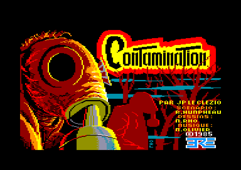 screenshot of the Amstrad CPC game Contamination