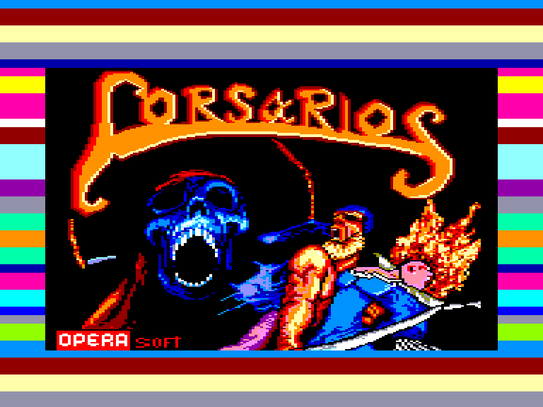 screenshot of the Amstrad CPC game Corsarios