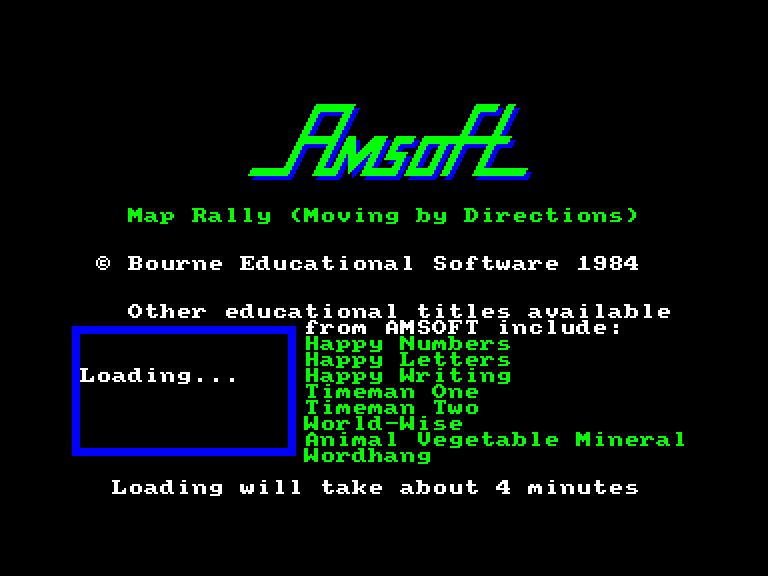 screenshot du jeu Amstrad CPC Course a la boussole (la)