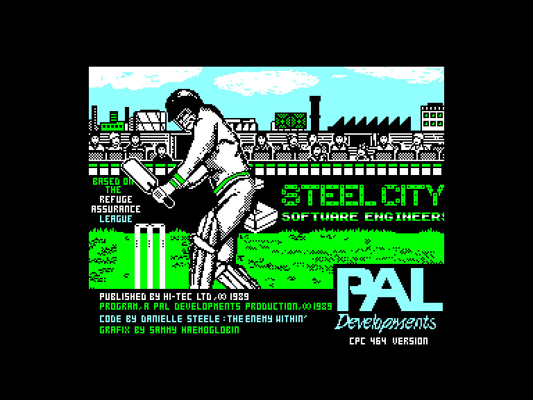 screenshot du jeu Amstrad CPC Cricket Captain