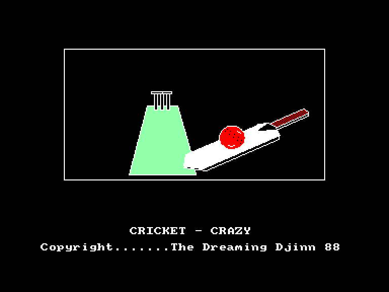 screenshot du jeu Amstrad CPC Cricket Crazy