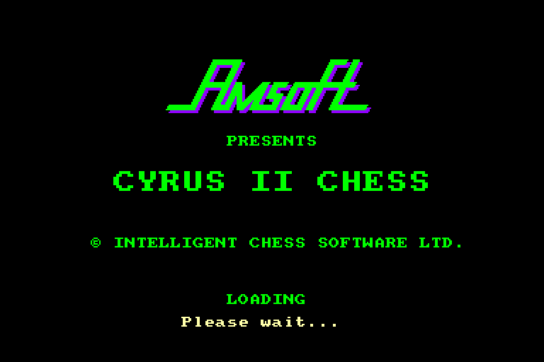 screenshot du jeu Amstrad CPC Cyrus II Chess