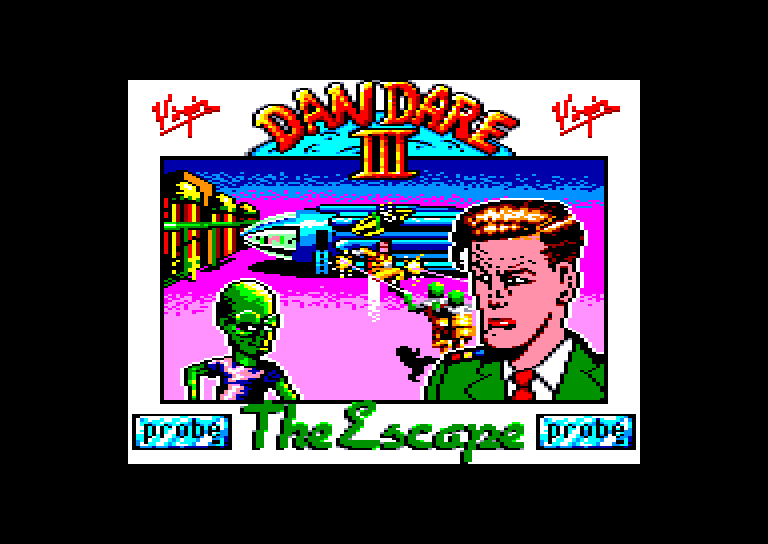 screenshot of the Amstrad CPC game Dan Dare III - The Escape