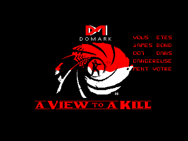 screenshot du jeu Amstrad CPC View to a Kill (a)