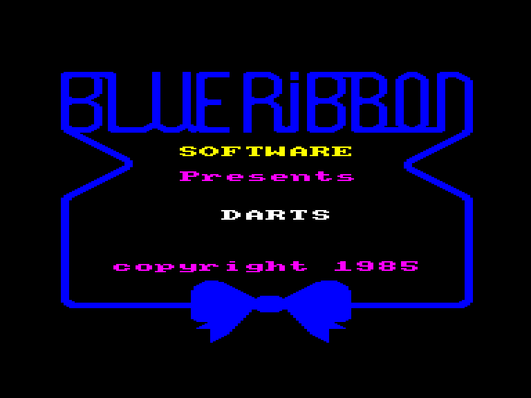 screenshot of the Amstrad CPC game Darts