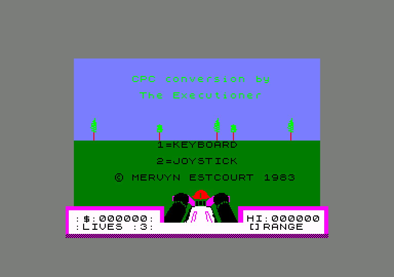 screenshot du jeu Amstrad CPC Deathchase