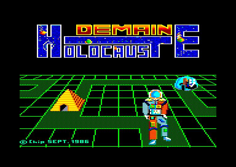 screenshot of the Amstrad CPC game Demain holocauste