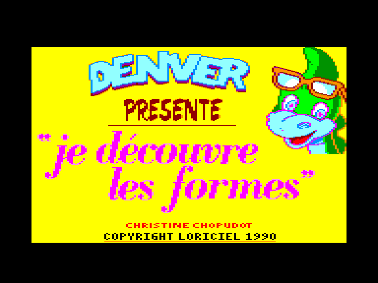 screenshot du jeu Amstrad CPC Denver - Je decouvre les formes