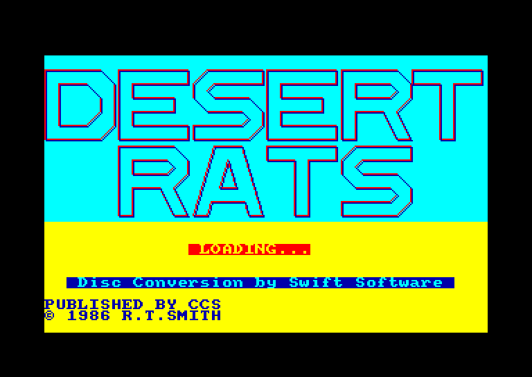 screenshot of the Amstrad CPC game Desert rats