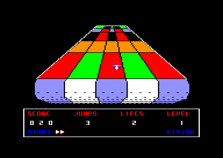 screenshot of the Amstrad CPC game Devil highway