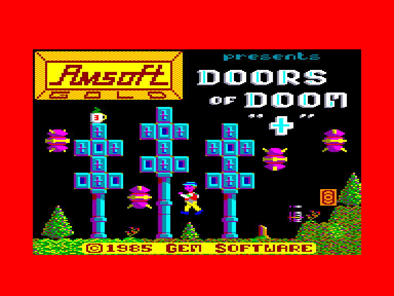 screenshot of the Amstrad CPC game Doors of Doom +