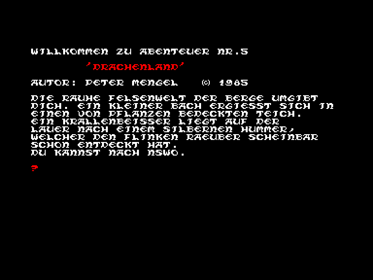screenshot du jeu Amstrad CPC Drachenland