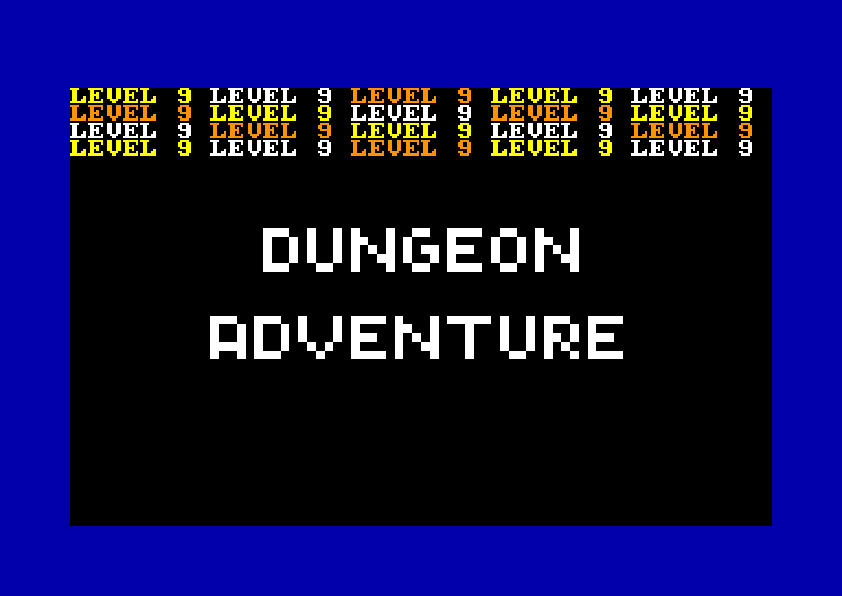 screenshot of the Amstrad CPC game Dungeon adventure