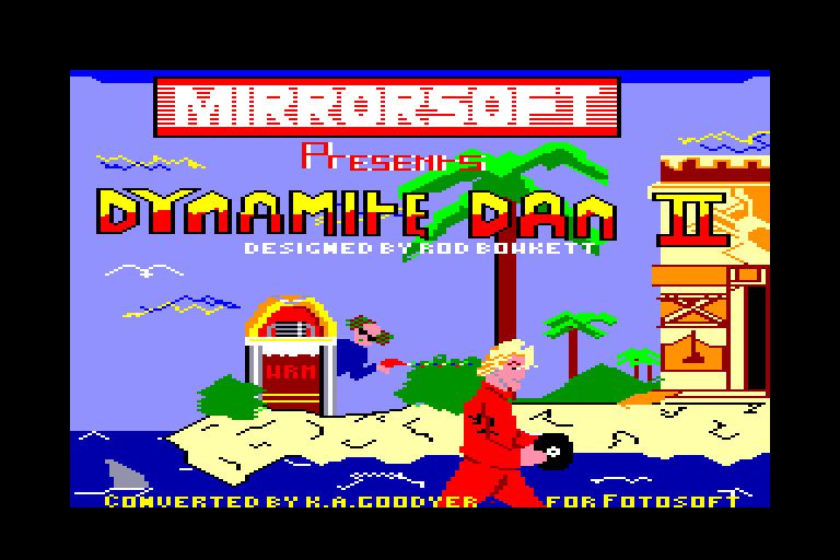 screenshot of the Amstrad CPC game Dynamite Dan II
