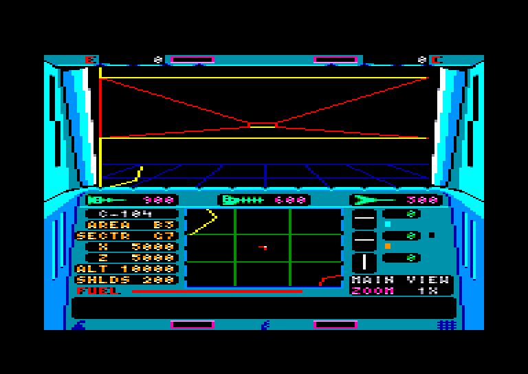 screenshot of the Amstrad CPC game Echelon