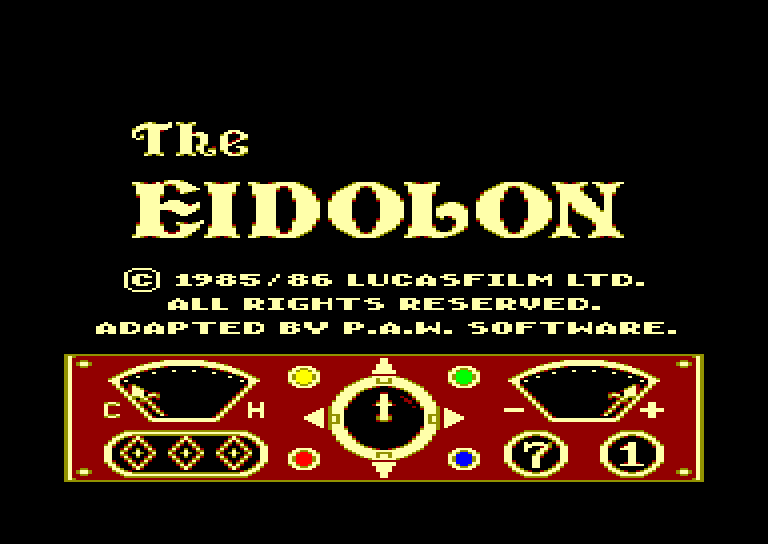 screenshot of the Amstrad CPC game Eidolon (the)