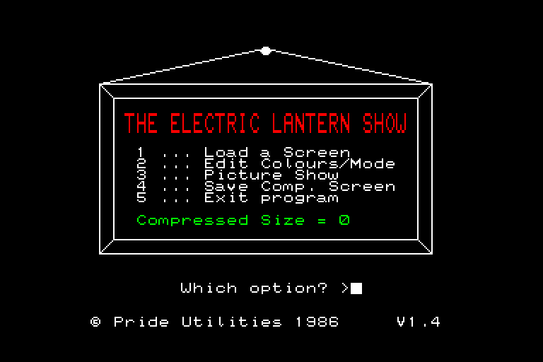 screenshot du jeu Amstrad CPC Electric Lantern Show (the)
