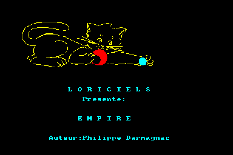 screenshot of the Amstrad CPC game Empire