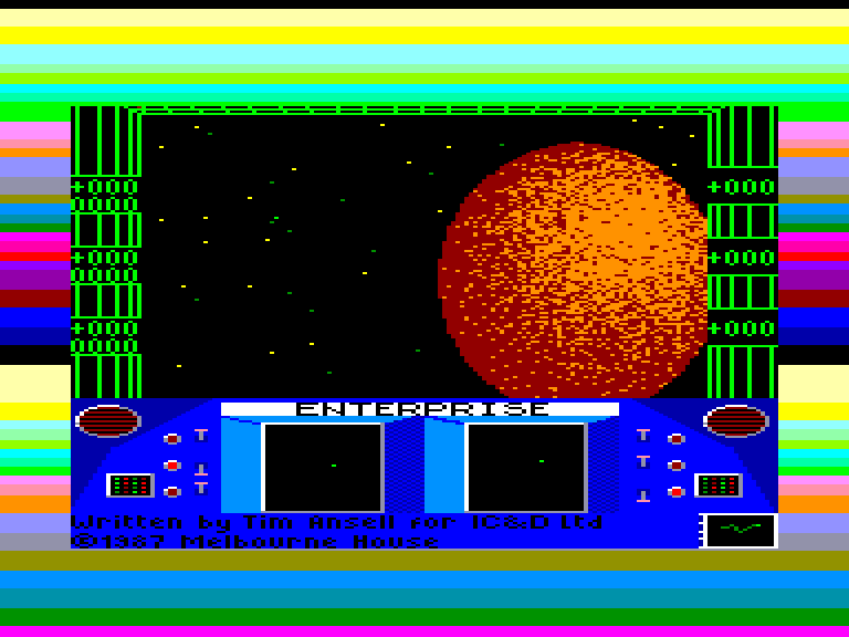 screenshot of the Amstrad CPC game Enterprise
