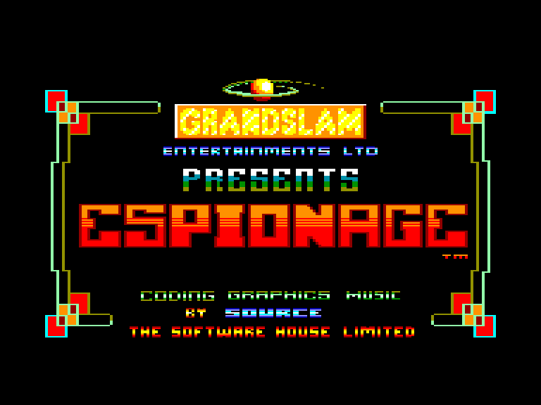 screenshot of the Amstrad CPC game Espionage
