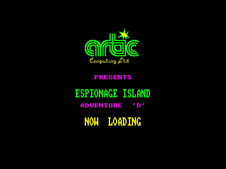 screenshot of the Amstrad CPC game Espionage Island
