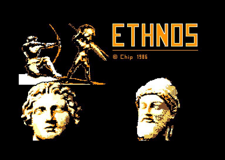 screenshot of the Amstrad CPC game Ethnos
