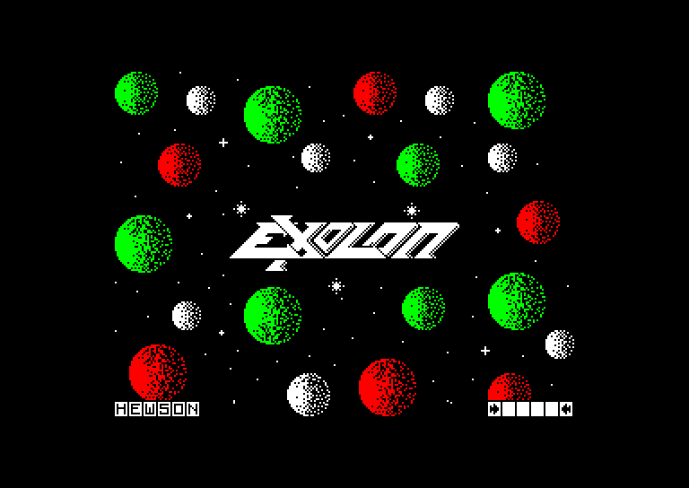 screenshot of the Amstrad CPC game Exolon